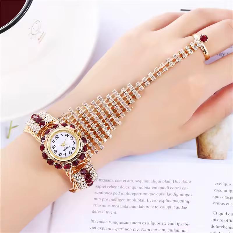 Royal Blue Crystal Hand Harness Watch Bracelet