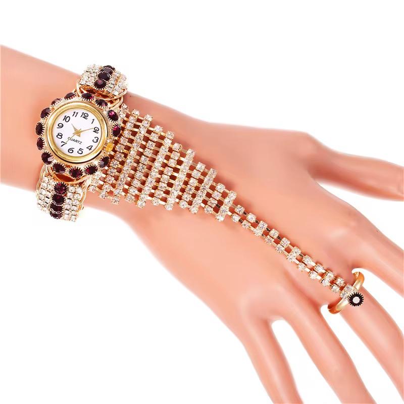 Royal Blue Crystal Hand Harness Watch Bracelet