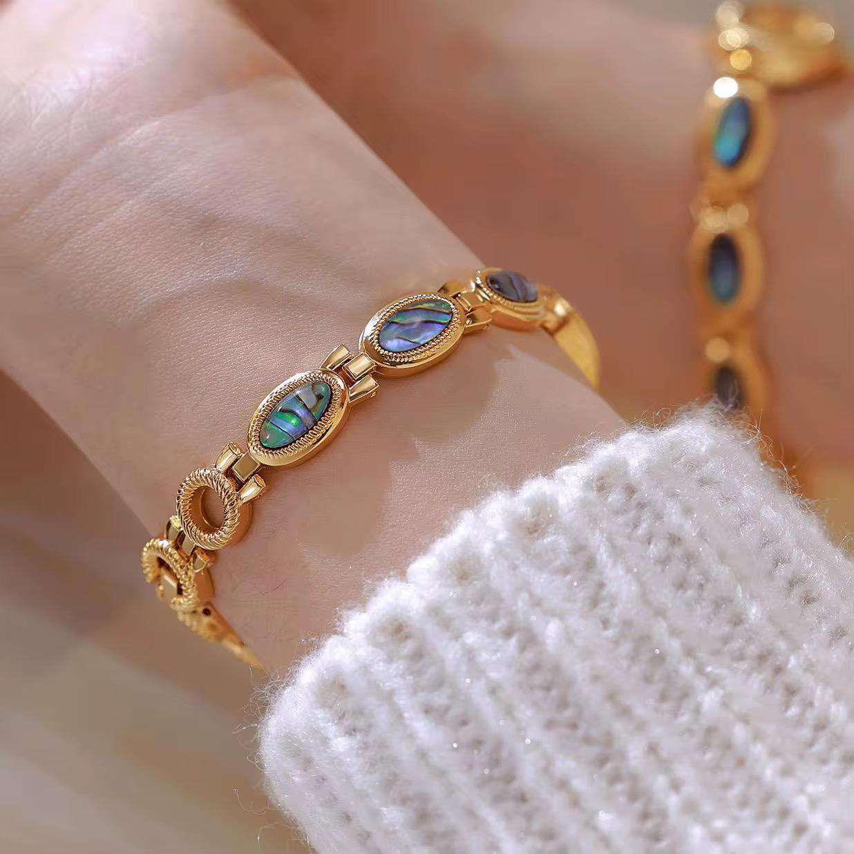Blue Stone Gold Plated and Sliver 925 Italian