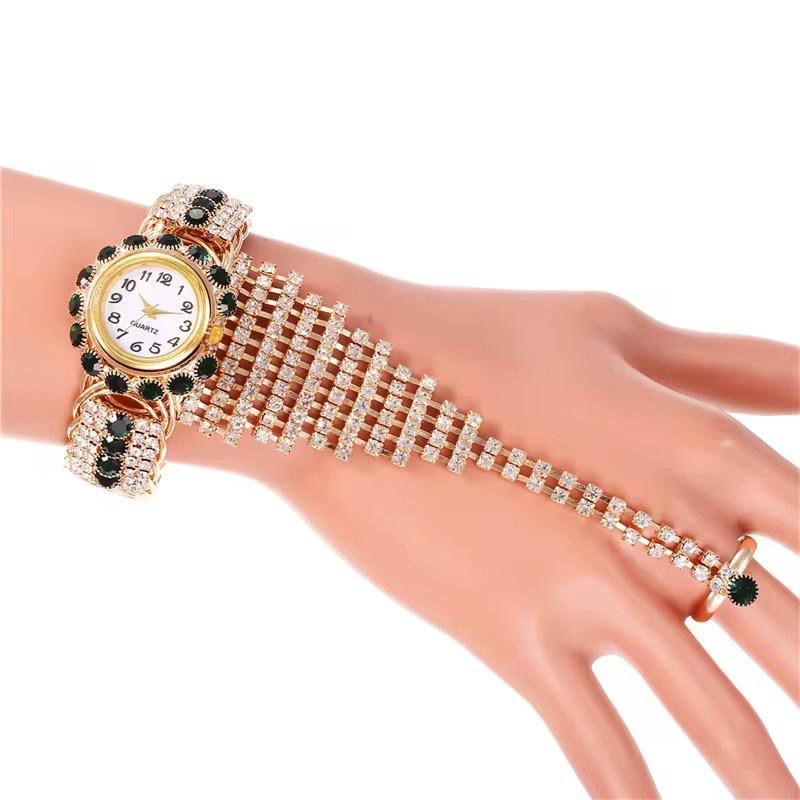 Royal Blue Crystal Hand Harness Watch Bracelet