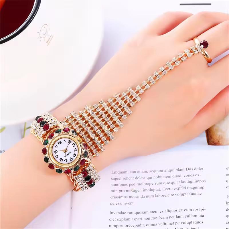 Royal Blue Crystal Hand Harness Watch Bracelet