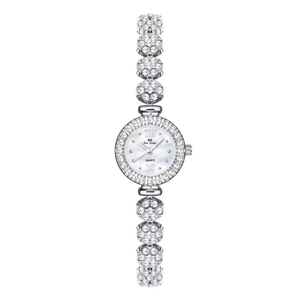 Lab Grown Dimond and Gold Plated Ladies Vintage Watch