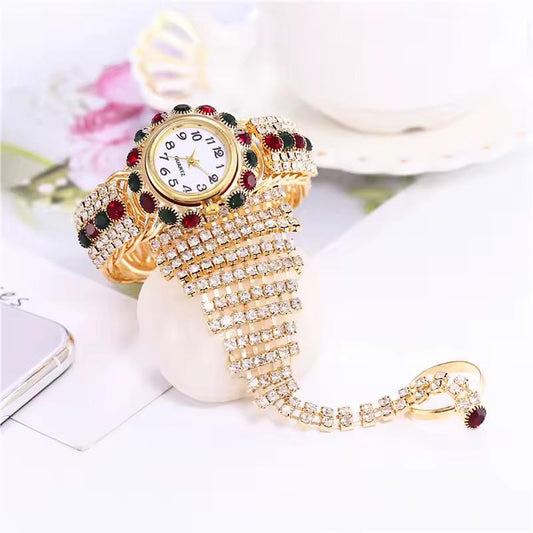 Royal Blue Crystal Hand Harness Watch Bracelet