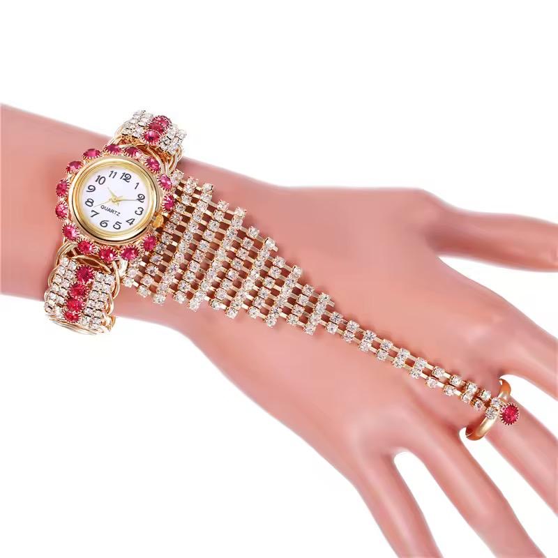 Royal Blue Crystal Hand Harness Watch Bracelet