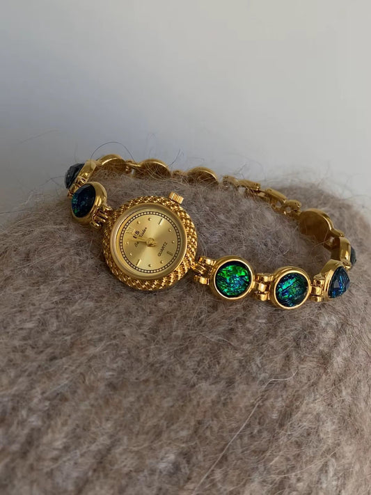 Blue & Gold bracket & stone Vintage for ladies