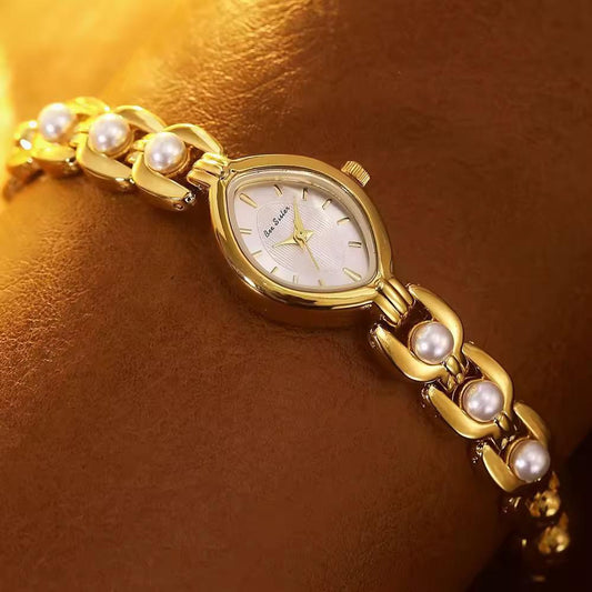 Pearl Luxe Gold Plated Stone