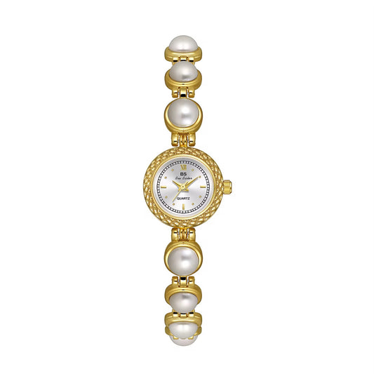 Perl round face with elegant Perl bracelet